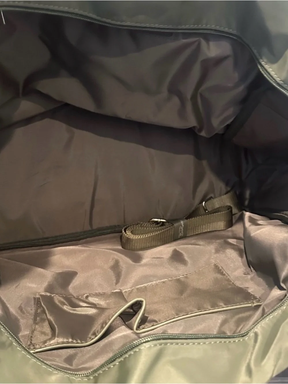 Olive Quilted Tote Bag for Men
